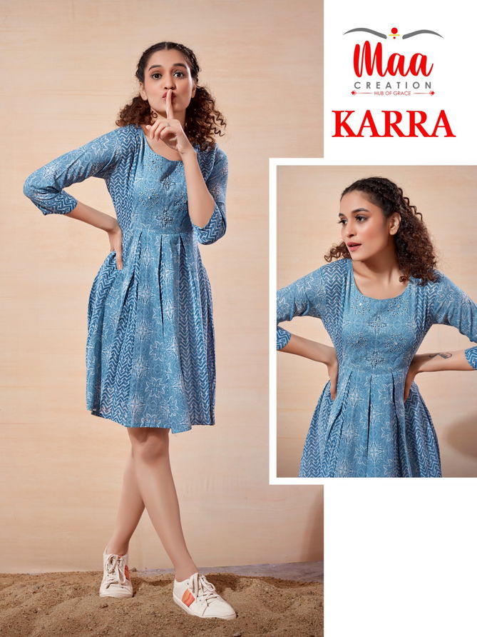 Maa Karra Size Set Party Wear Kurtis Catalog
